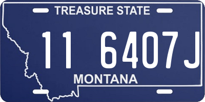 MT license plate 116407J