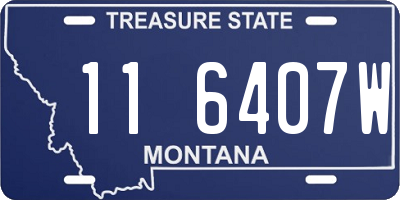 MT license plate 116407W