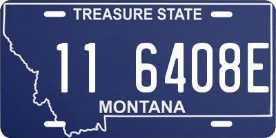 MT license plate 116408E
