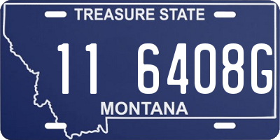 MT license plate 116408G