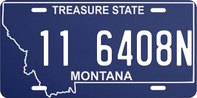 MT license plate 116408N
