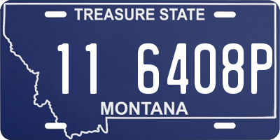 MT license plate 116408P