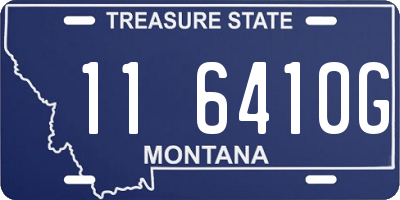 MT license plate 116410G