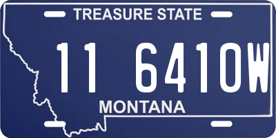 MT license plate 116410W