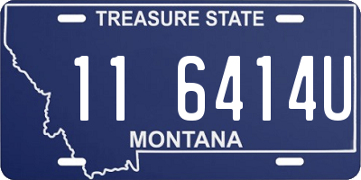 MT license plate 116414U
