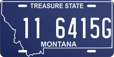 MT license plate 116415G