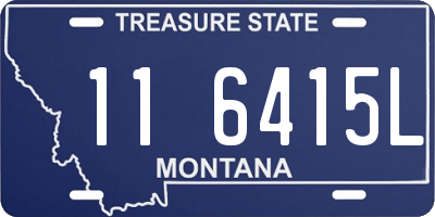 MT license plate 116415L