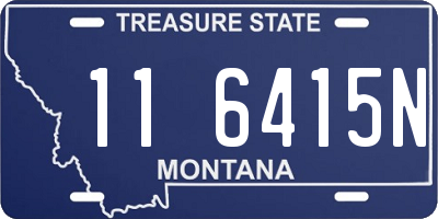 MT license plate 116415N