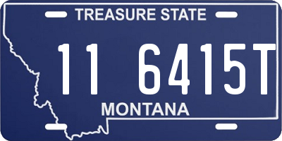MT license plate 116415T