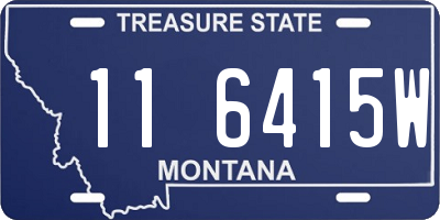 MT license plate 116415W