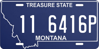 MT license plate 116416P