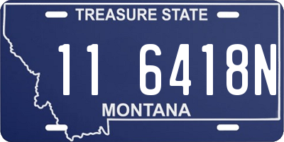 MT license plate 116418N