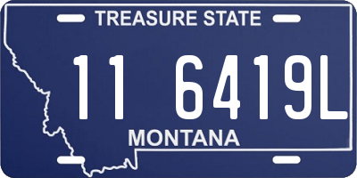 MT license plate 116419L