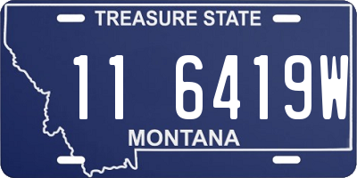 MT license plate 116419W