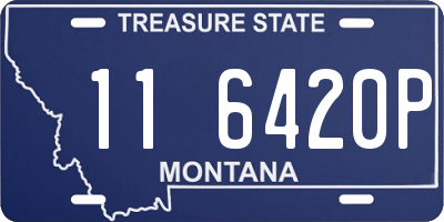 MT license plate 116420P