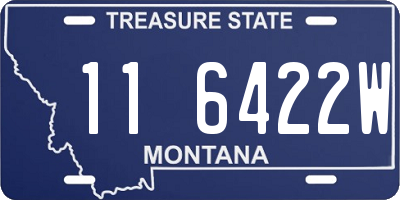 MT license plate 116422W