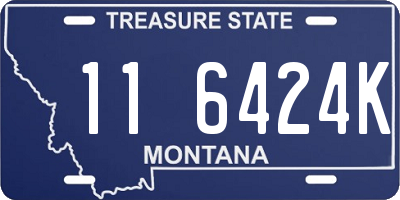 MT license plate 116424K