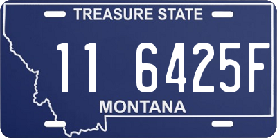 MT license plate 116425F