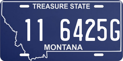 MT license plate 116425G