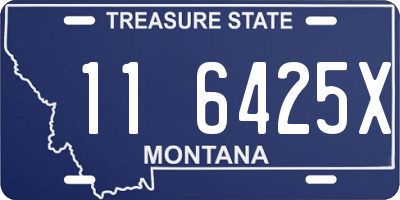 MT license plate 116425X