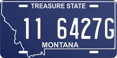 MT license plate 116427G