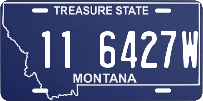 MT license plate 116427W