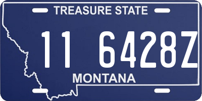 MT license plate 116428Z