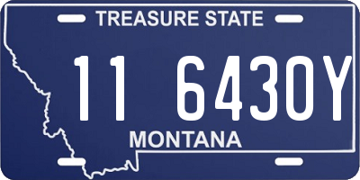 MT license plate 116430Y