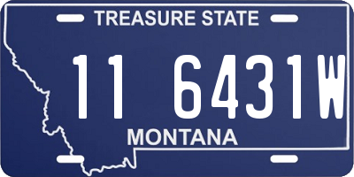 MT license plate 116431W