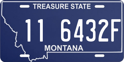 MT license plate 116432F