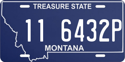 MT license plate 116432P
