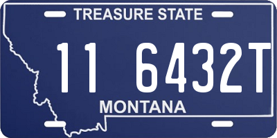MT license plate 116432T