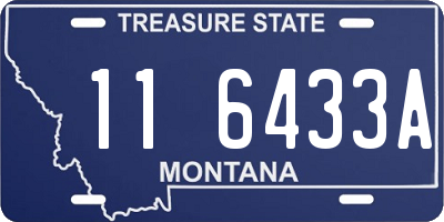 MT license plate 116433A
