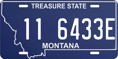 MT license plate 116433E