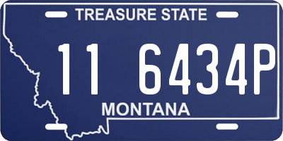 MT license plate 116434P