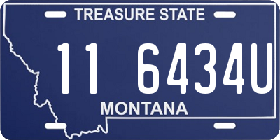MT license plate 116434U