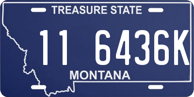 MT license plate 116436K