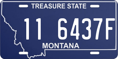 MT license plate 116437F