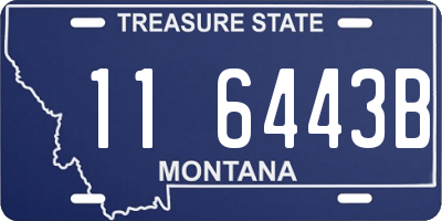 MT license plate 116443B