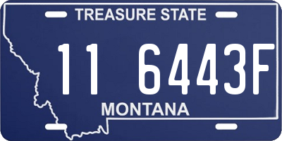 MT license plate 116443F