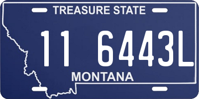 MT license plate 116443L