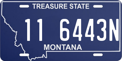 MT license plate 116443N
