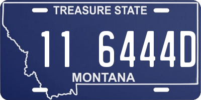 MT license plate 116444D