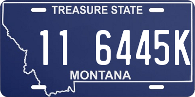 MT license plate 116445K
