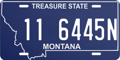 MT license plate 116445N