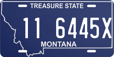 MT license plate 116445X