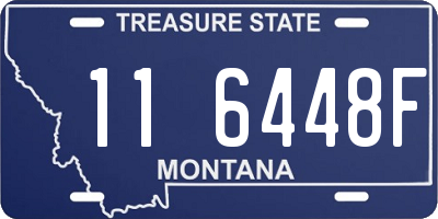 MT license plate 116448F