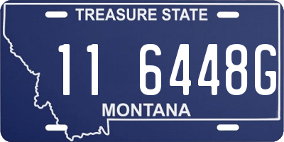 MT license plate 116448G