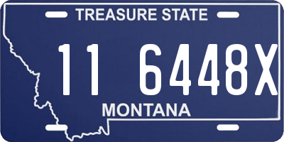 MT license plate 116448X