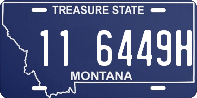 MT license plate 116449H